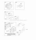 Exhaust System Diagram and Parts List for 20M414-0560-E1  Briggs and Stratton Engine